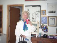 Artist, Pat Cleveland at Christina Jarmolinski's Art Studio-Crystal Acres, Ft. Myers,Fl.