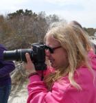 Christina photographing on the Island by Rob de Koter