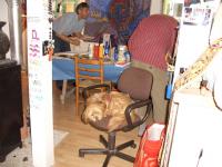 I'm sleep while Christina's students are painting