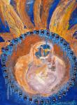 The Blue Buddha by Christina Jarmolinski - Mixed Media