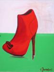 The Red Shoe- Pop Art by Christina Jarmolinski