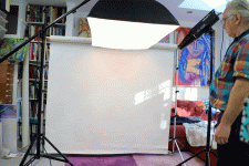 Photo shoot set up in my studio by Christina Jarmolinski