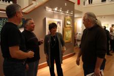  Ocean City Art Center - director Rina and artist Rob and visitors