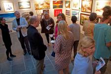 A very good crowd at the Art Exhibit Opening in Rehoboth, De.