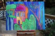 Abstract Surrealism Painting - "Pemberton" by Christina Jarmolinski