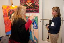 Journalist and Photographer innterviewing Christina Jarmolinski