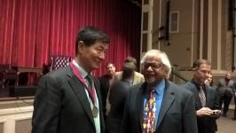 Prime Minister Dr. Lobsang Sangay in Salisbury, MD. and Dr. Arun Manilal Gandhi