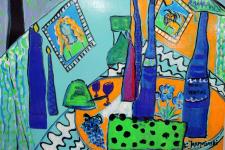 Rendezvous II detail -  acrylic by Christina Jarmolinski