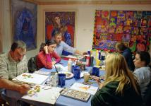 Group discussions about the next art project