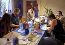 Working and enjoying the special atmosphere the Malerhof had