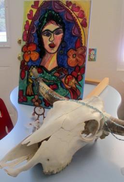 Bull's Skull and Frida by Christina Jarmolinski
