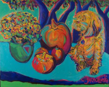 Lakshmi and Pumpkins by Christina Jarmolinski
