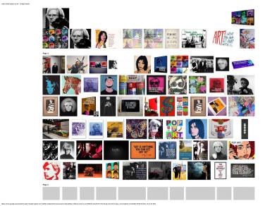 Andy Warhol's Page and Christina Jarmolinski's painting through google