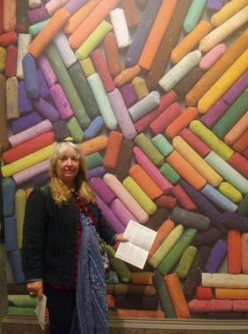 Pastels- Room showing pastel portraits