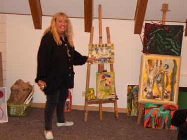 Critique on paintings of my students in Irsee -Christina Jarmolinski