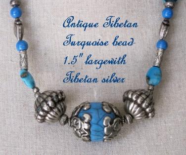 Detail to Tibetan Turquoise and Silver from Nepal
