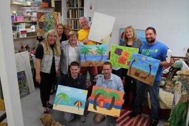 Sip and Paint in Christina Jarmolinski's newly renovated Art Studio