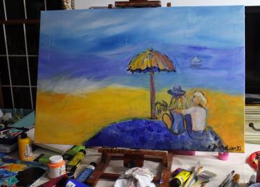 Togetherness - at the beach by Christina Jarmolinski