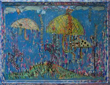 "Pennies from Heaven" assemblage by Christina Jarmolinski