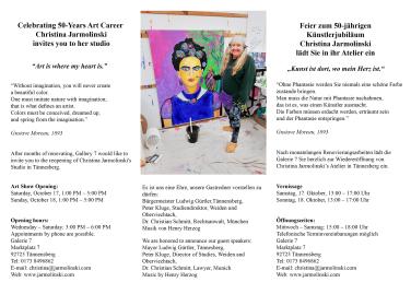 50 Years Artist Celebration - 50 Jahre Kuenstlerin Feier